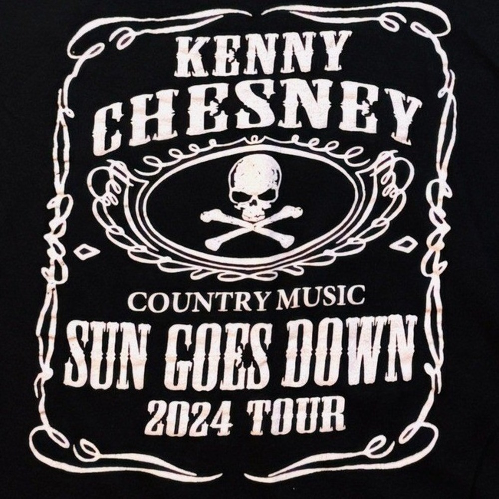 Kenny Chesney Sun Goes Down 2024 Tour T-Shirt Black Zac Brown Band Concert Tee